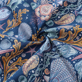 Castlebeard Hawaiian Shirt For Men Deep Sea Damask By Rebecca Elfast Shirt Camp Collar 100% Cotton, view 6