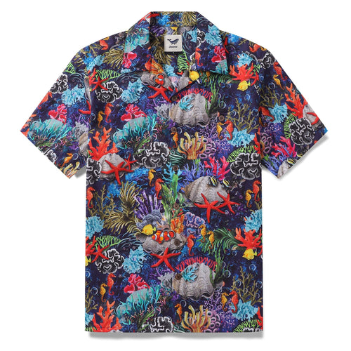 Castlebeard Hawaiian Shirt For Men Dream Bikini Bottom Shirt Camp Collar 100% Cotton By Yakima