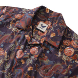 Castlebeard Hawaiian Shirt For Men Embroidered Dragon Pattern Shirt Camp Collar 100% Cotton By Sun, view 2