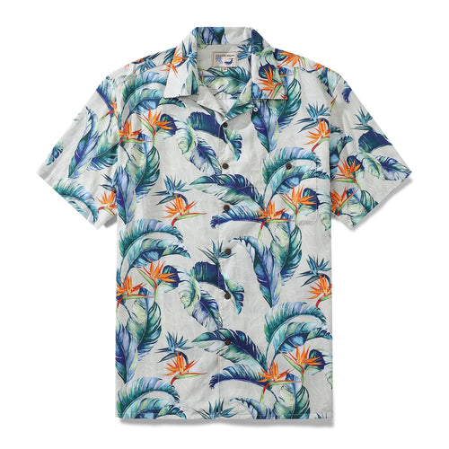 Castlebeard Hawaiian Shirt For Men Fantasy of the Paradise Bird Print 1930s Vintage Shirt By Amy