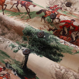 Castlebeard Hawaiian Shirt For Men Field Horse Racing Shirt Camp Collar 100% Cotton By Sherry, view 5