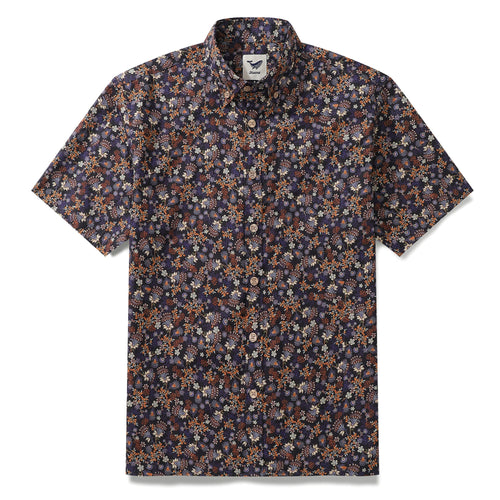 Castlebeard Hawaiian Shirt For Men Garde Button-down Shirt Short Sleeve 100% Cotton Shirt By Yakima
