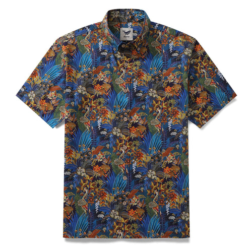 Castlebeard Hawaiian Shirt For Men Leisure time Button-down Short Sleeve 100% Cotton Shirt By Seven