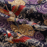 Castlebeard Hawaiian Shirt For Men Lonely Clouds and Free Cranes Print Shirt Camp Collar 100% Cotton By Yakima, view 5