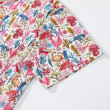 Castlebeard Hawaiian Shirt For Men Marine Life Print Short Sleeve Cotton Button Down - Rose Pink By Amy, view 4