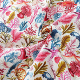 Castlebeard Hawaiian Shirt For Men Marine Life Print Short Sleeve Cotton Button Down - Rose Pink By Amy, view 6