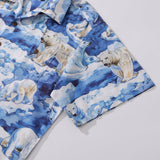 Castlebeard Hawaiian Shirt For Men Melting Away Print Shirt Camp Collar 100% Cotton By Sun, view 4