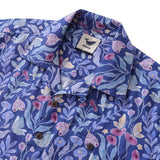 Castlebeard Hawaiian Shirt For Men Midnight Garden By Jill Labieniec Print Shirt Camp Collar 100% Cotton, view 2