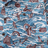 Castlebeard Hawaiian Shirt For Men Monsters of the Deep Shirt Camp Collar 100% Cotton By Sun, view 3
