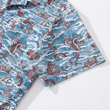 Castlebeard Hawaiian Shirt For Men Monsters of the Deep Shirt Camp Collar 100% Cotton By Sun, view 4
