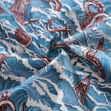 Castlebeard Hawaiian Shirt For Men Monsters of the Deep Shirt Camp Collar 100% Cotton By Sun, view 6