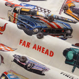 Castlebeard Hawaiian Shirt For Men Racing Flames Print Shirt Camp Collar 100% Cotton By Sun, view 5