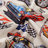 Castlebeard Hawaiian Shirt For Men Racing Flames Print Shirt Camp Collar 100% Cotton By Sun, view 6