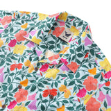 Castlebeard Hawaiian Shirt For Men Rainbow Petals 1940s Vintahe Shirt Camp Collar By Girija Kulkarni, view 2