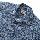 Castlebeard Hawaiian Shirt For Men Sea Stars and Coral Shirt Camp Collar 100% Cotton By Sherry, view 2