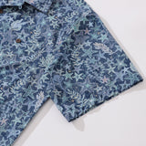 Castlebeard Hawaiian Shirt For Men Sea Stars and Coral Shirt Camp Collar 100% Cotton By Sherry, view 4