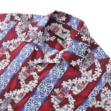 Castlebeard Hawaiian Shirt For Men Surfboard and Lei Shirt Camp Collar 100% Cotton By Amy, view 2