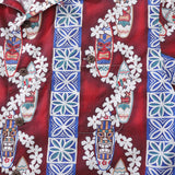 Castlebeard Hawaiian Shirt For Men Surfboard and Lei Shirt Camp Collar 100% Cotton By Amy, view 3