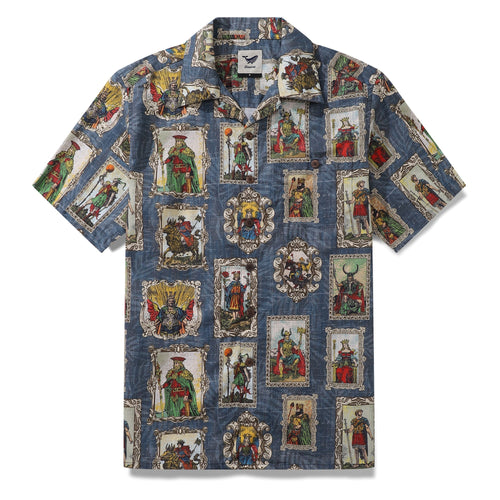 Castlebeard Hawaiian Shirt For Men The Twelve Main Gods Print Shirt Camp Collar 100% Cotton By Sun