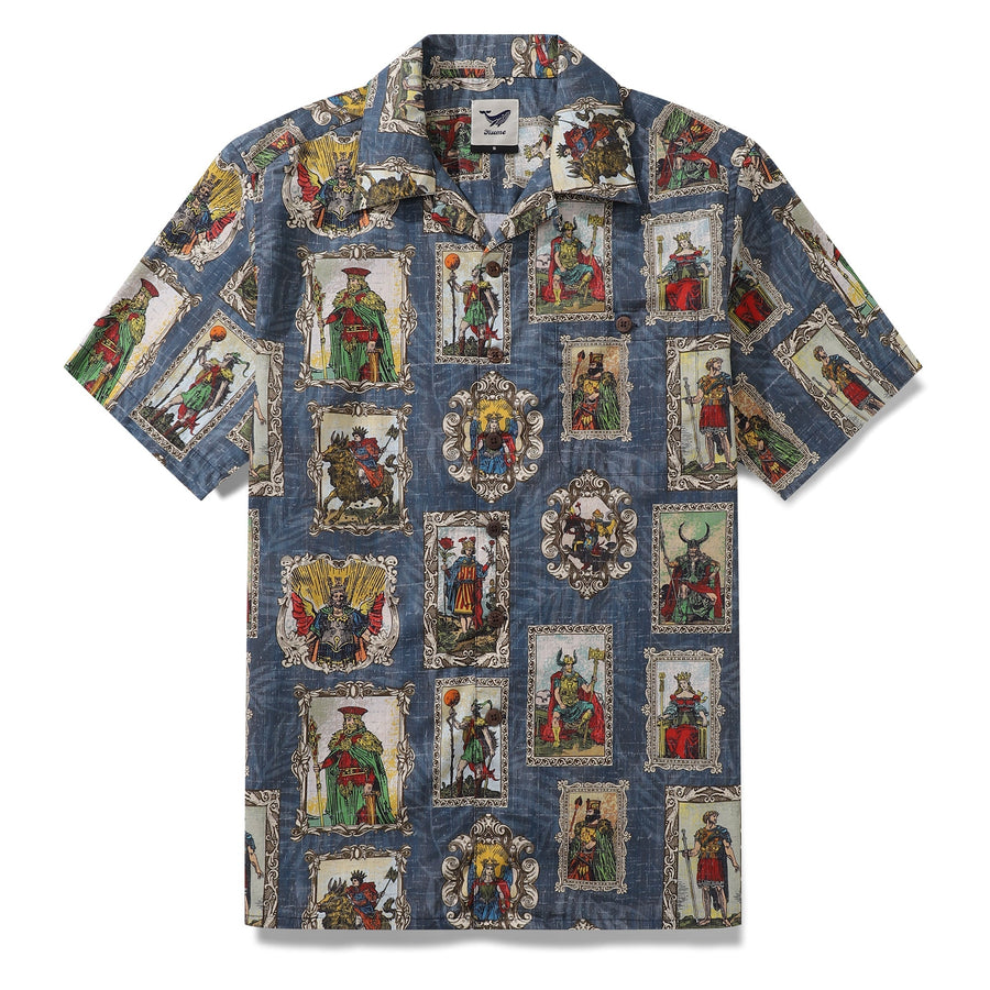 Castlebeard Hawaiian Shirt For Men The Twelve Main Gods Print Shirt Camp Collar 100% Cotton By Sun