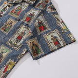Castlebeard Hawaiian Shirt For Men The Twelve Main Gods Print Shirt Camp Collar 100% Cotton By Sun, view 4