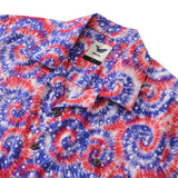 Castlebeard Hawaiian Shirt For Men Tie-dyed National Flag Print Shirt Camp Collar 100% Cotton By Yakima, view 2