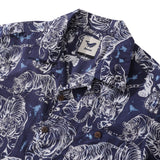 Castlebeard Hawaiian Shirt For Men Tiger King Contest Print Shirt Camp Collar 100% Cotton By Sherry, view 2