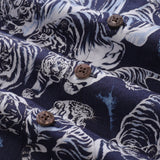 Castlebeard Hawaiian Shirt For Men Tiger King Contest Print Shirt Camp Collar 100% Cotton By Sherry, view 5