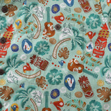 Castlebeard Hawaiian Shirt For Men TIKI Fiesta Print Shirt Camp Collar 100% Cotton By Sherry, view 3