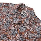 Castlebeard Hawaiian Shirt For Men Tiki Totem Vintage Shirt Camp Collar 100% Cotton By Sun, view 2