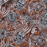 Castlebeard Hawaiian Shirt For Men Tiki Totem Vintage Shirt Camp Collar 100% Cotton By Sun, view 3