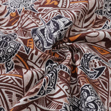Castlebeard Hawaiian Shirt For Men Tiki Totem Vintage Shirt Camp Collar 100% Cotton By Sun, view 6