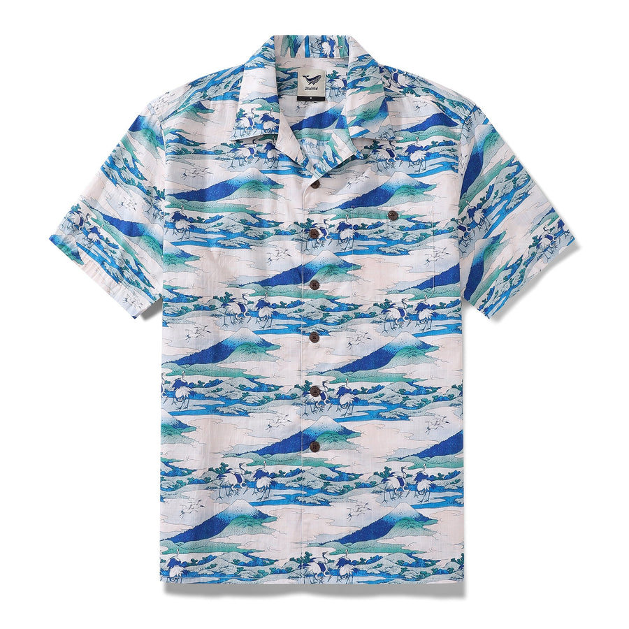 Castlebeard Hawaiian Shirt For Men Umezawa Manor in Sagami Province Shirt Camp Collar 100% Cotton By Amy