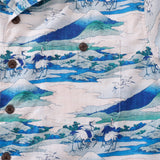 Castlebeard Hawaiian Shirt For Men Umezawa Manor in Sagami Province Shirt Camp Collar 100% Cotton By Amy, view 3