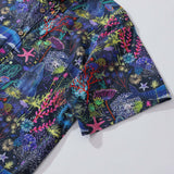 Castlebeard Hawaiian Shirt For Men Underwater Wonder Button-down Short Sleeve 100% Cotton Shirt By Cigar, view 4