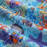 Castlebeard Hawaiian Shirt For Men Underwater Wonderland Button-down Shirt Short Sleeve 100% Cotton Shirt By Cigar, view 5