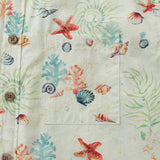 Castlebeard Hawaiian Shirt For Men Voices of the Shore Button-down Short Sleeve 100% Cotton Shirt By Seven, view 3