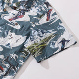 Castlebeard Hawaiian Shirt For Powder Rush Shirt Camp Collar 100% Cotton By Sun, view 4