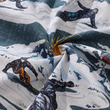 Castlebeard Hawaiian Shirt For Powder Rush Shirt Camp Collar 100% Cotton By Sun, view 6