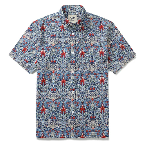 Castlebeard Hawaiian Shirts For Men Snakehead Designer Shirt 100% Cotton Morris Shirt By Amy