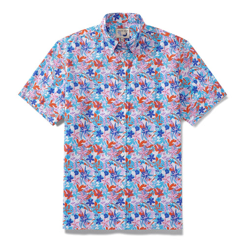 Castlebeard Hawaiian Shirts For Men Summer Passion Print Shirt Short Sleeve By Amy