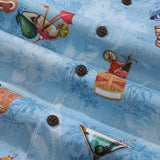 Castlebeard Hawaiian Shirts For Men Tiki Art Cocktail Party Tropical-Themed Print Shirt By Amy, view 5