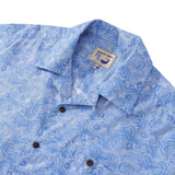 Castlebeard Hawaiian Shirts For Men Traditional Koi Carp Printed 100% Cotton Short Sleeve - Blue By Amy, view 2