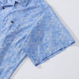 Castlebeard Hawaiian Shirts For Men Traditional Koi Carp Printed 100% Cotton Short Sleeve - Blue By Amy, view 4