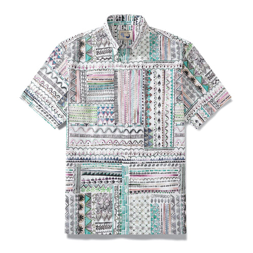 Castlebeard Hawaiian Shirts For Men Vintage Cotton Button Down Tribal Print Short Sleeve Aloha Shirt By Amy