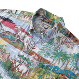 Castlebeard Hawaiian Shirts For Men Vintage Cretaceous Dinosaur Print Shirt By Amy, view 2