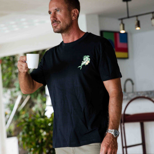 Castlebeard Hawaiian Tee For Men Do not Disturb By Loindaflow Tee Crew Neck 100% Cotton - BLACK By Laihha Organna