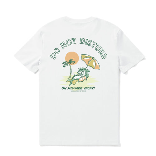 Castlebeard Hawaiian Tee For Men Do not Disturb By Loindaflow Tee Crew Neck 100% Cotton - WHITE By Laihha Organna