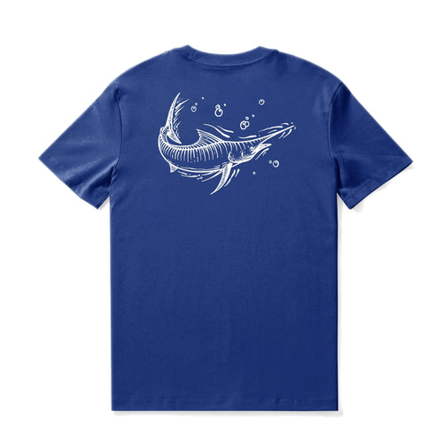 Castlebeard Hawaiian Tee For Men Fish Tee Crew Neck 100% Cotton By Cigar