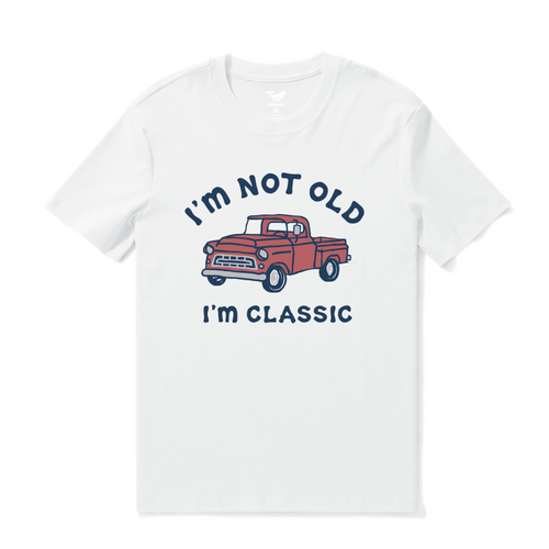Castlebeard Hawaiian Tee For Men I'm Classic Tee Crew Neck 100% Cotton - WHITE By Shawn